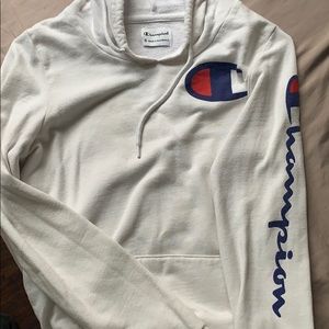 WHIT CHAMPION HOODIE